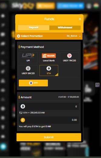 Sky247 Multi-Channel Deposit & Crypto Gateway Analysis