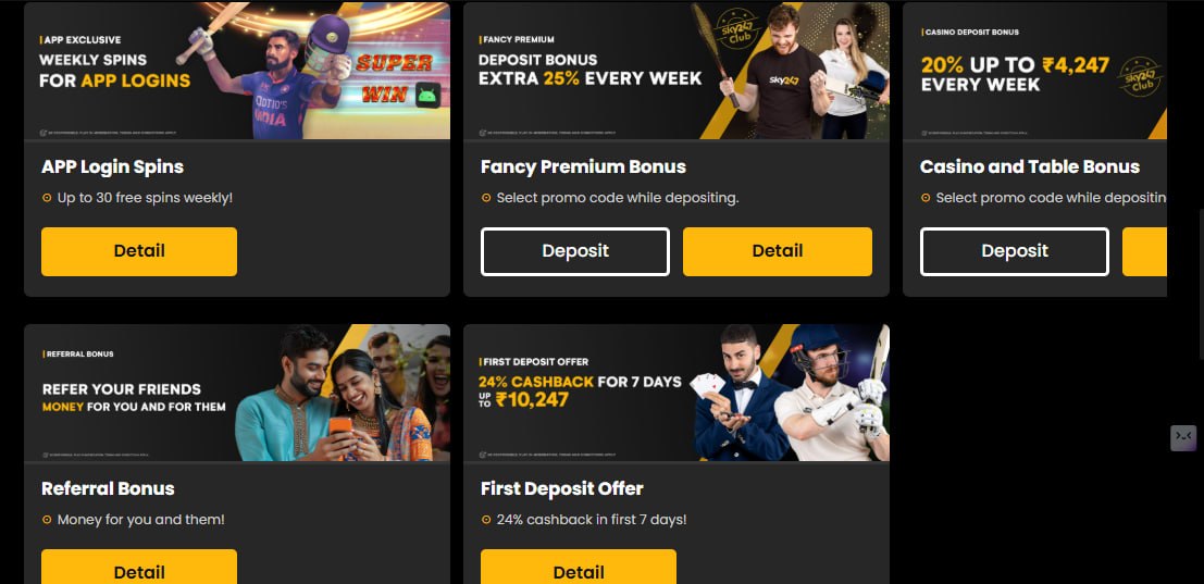 Sky247 Bonus & Promotions — Aasan Bhasha Mein Puri Jaankari