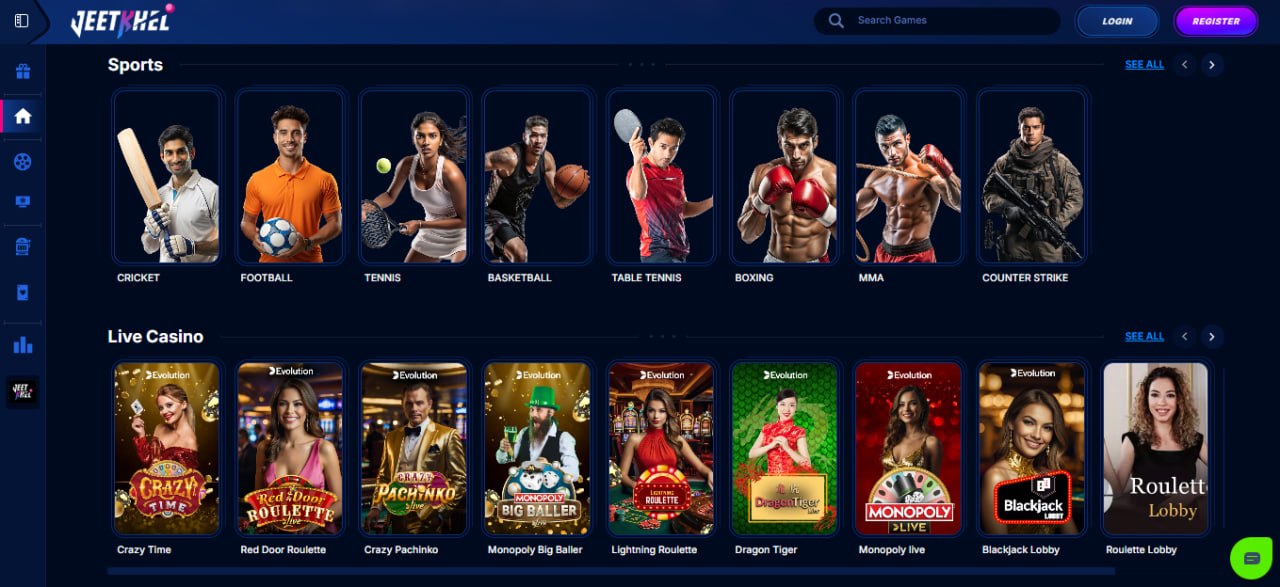 Jeetkhel Gaming Arena — Sportsbook & Live Casino Games