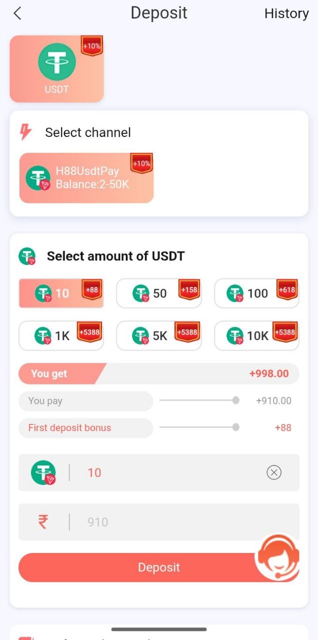 USDT Crypto Deposit and Currency Conversion System