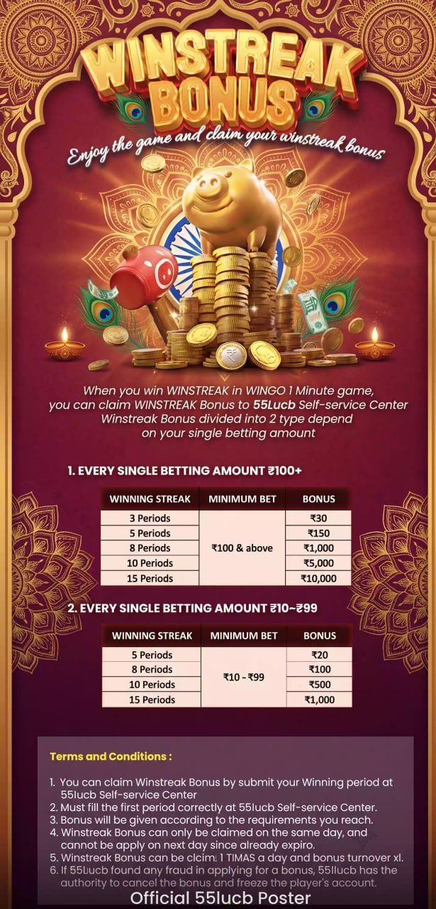 🎲 The 55CLUB WINGO Streak Glitch: How to Farm Up to ₹10,000 Welcome Deposit Match with 1x Turnover: Verified Transparent Terms!