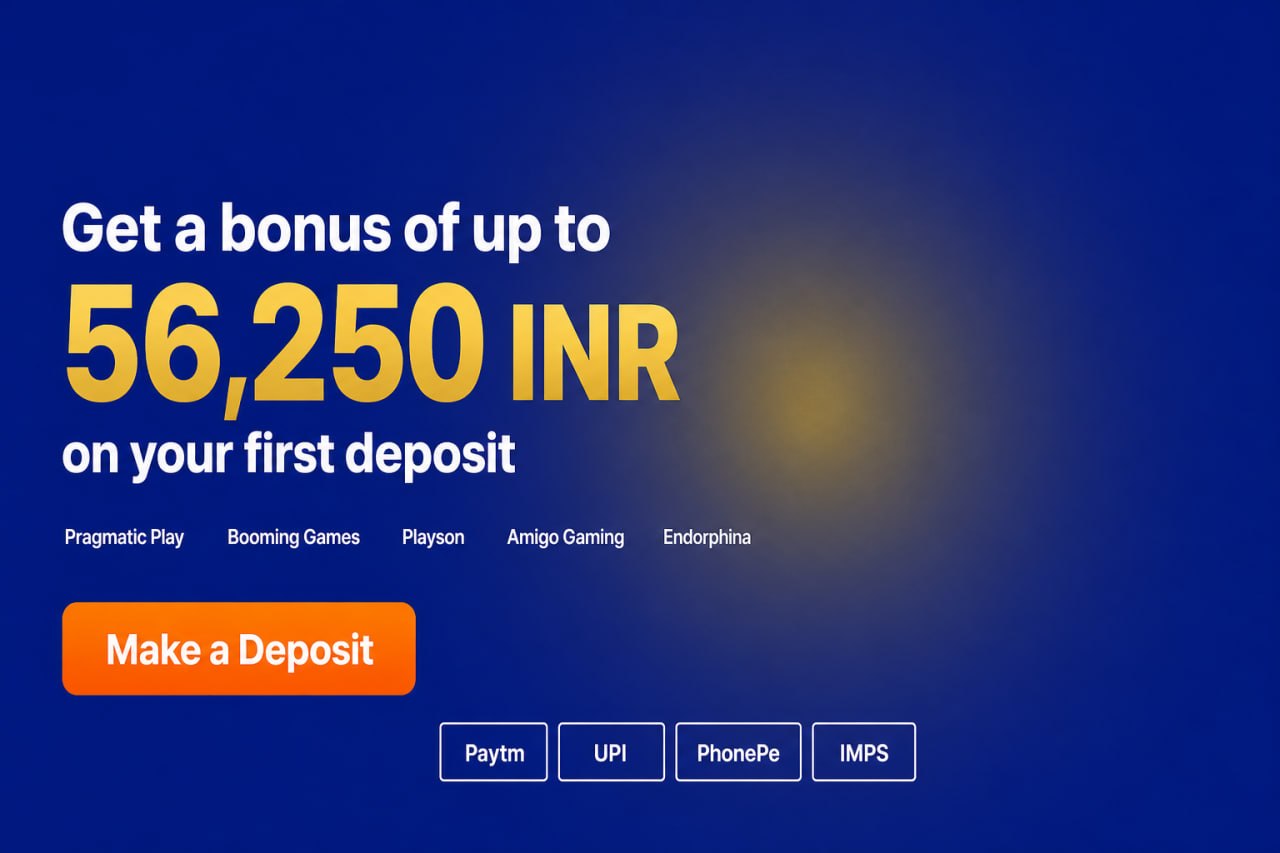 First Deposit Bonus — Get up to "56,250 INR" on Your First "deposit"