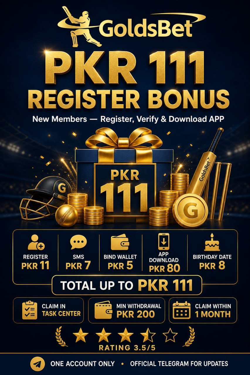 Goldsbet PKR 111 Register Bonus — New Member Welfare Reward