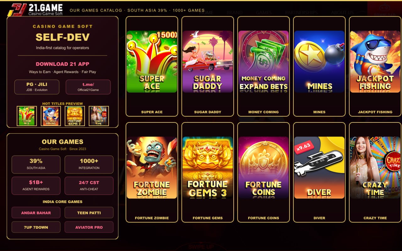 South Asia 39% वाले खेल यहीं हैं — Andar Bahar · Teen Patti · 7Up 7Down · Aviator Pro | 21.GAME Soft: 1000+ Integration · Self-Dev · Agent $1B+ · DOWNLOAD 21 APP