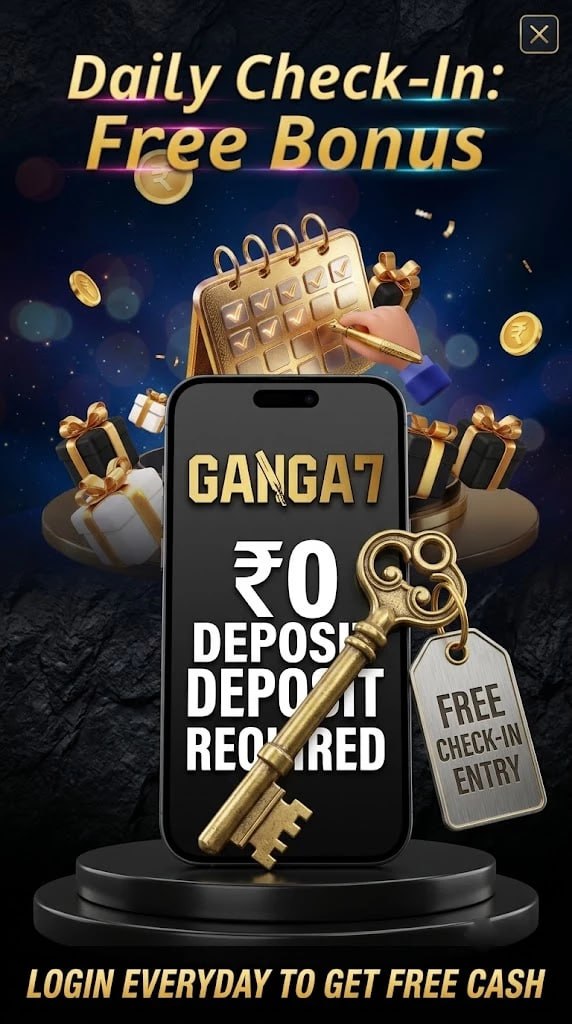 🚨 Suno bhai! GANGA7 Daily Check-In Tested: Free Cash without Deposit, but Watch Clause 1!