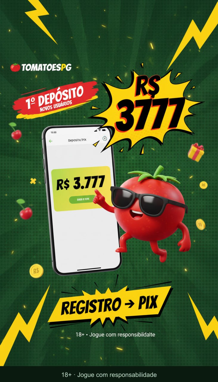 Primeiro depósito de novo usuário: R$3777 no placar | TomatoesPG