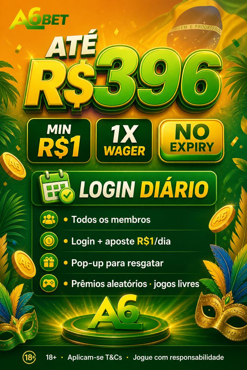 A6BET bônus diário: login + R$1 e dispute até R$396