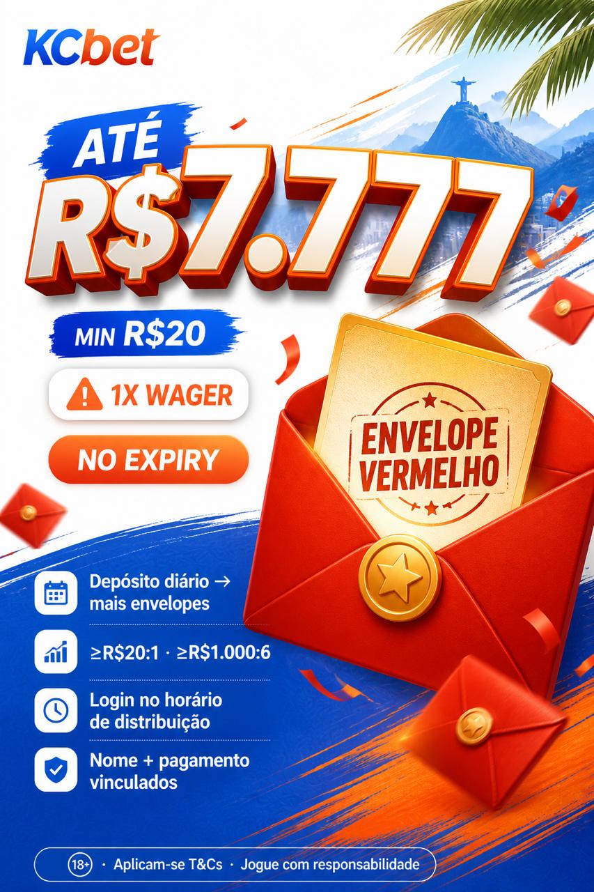 KCbet envelope vermelho: até R$7.777 (1x, depósito diário)