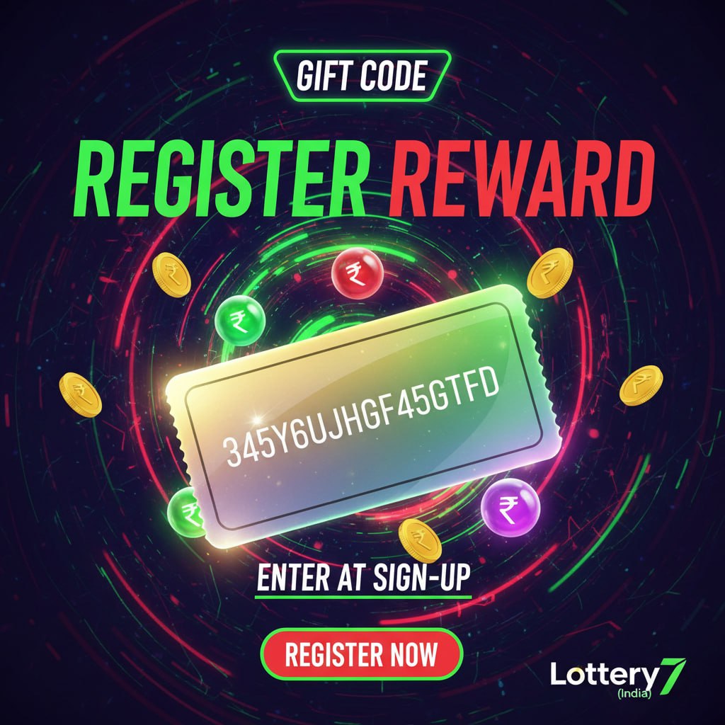 Gift Code unlocks the register reward — verify the code, then check your wallet | Lottery 7