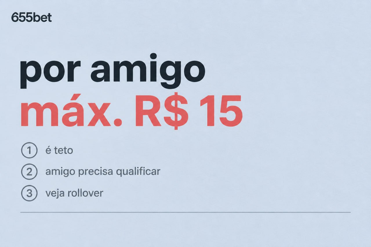 Lista rápida 655bet: convite de amigos com teto de R$ 15 por indicado
