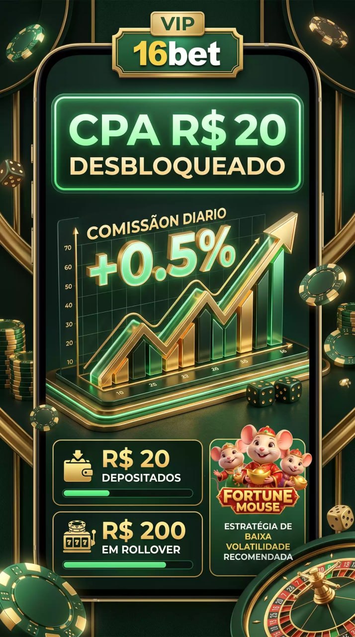 16bet VIP Bônus CPA R$ 20 Mais 0.5% Comissão Diária Em Slots E Cassino Brasil