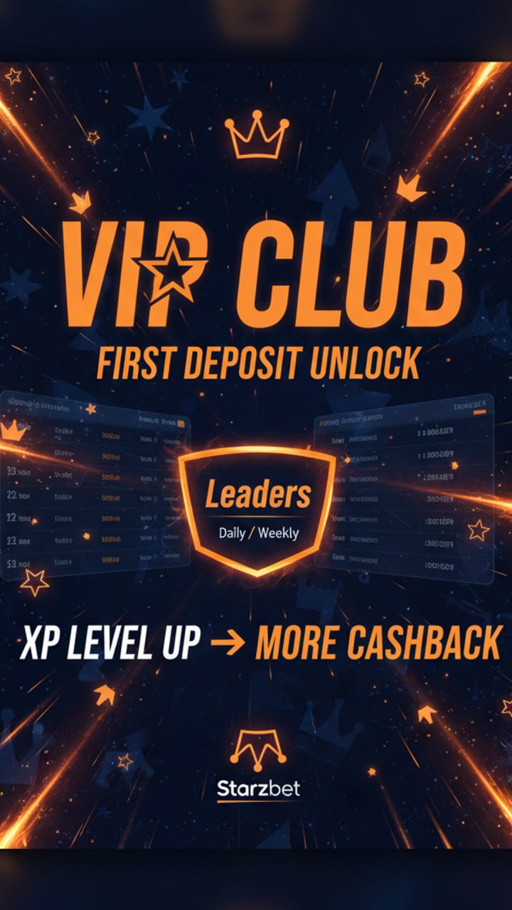VIP level proof vibe — Starzbet cashback curve / Leaders board
