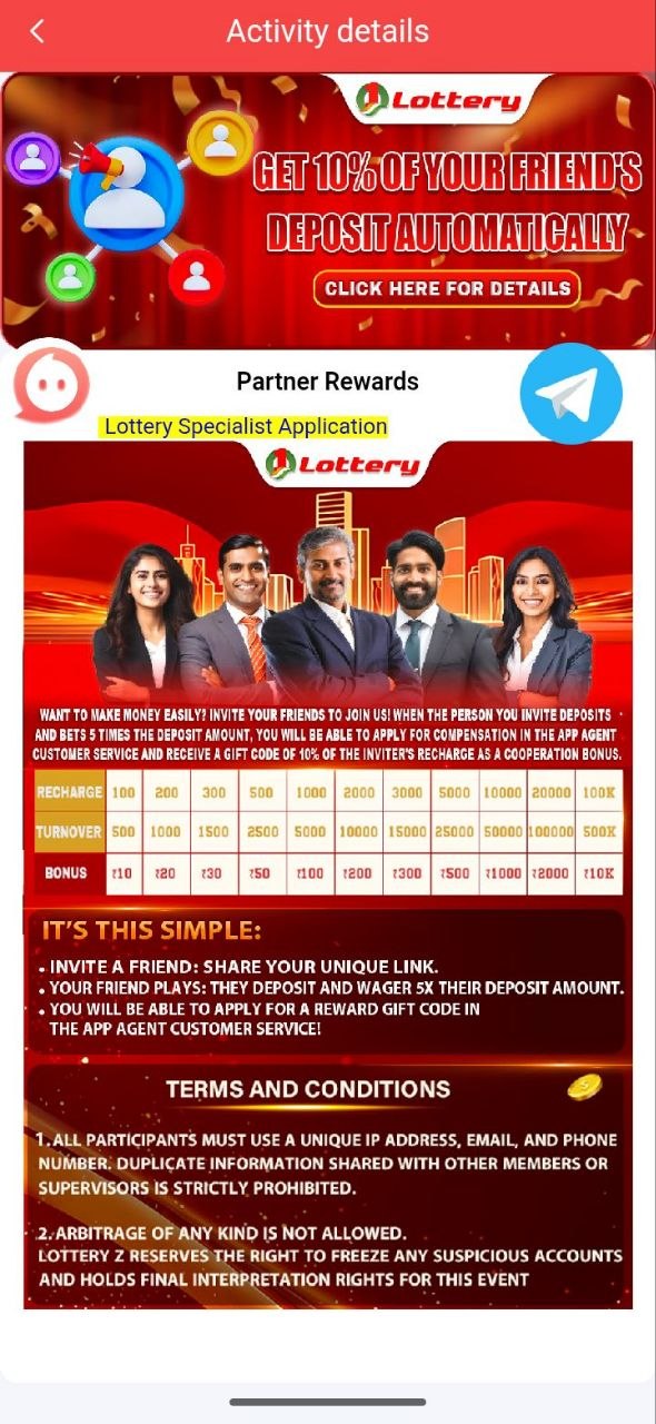 1Lottery Partner Rewards Referral Bonus Scheme and 5x Turnover Rules