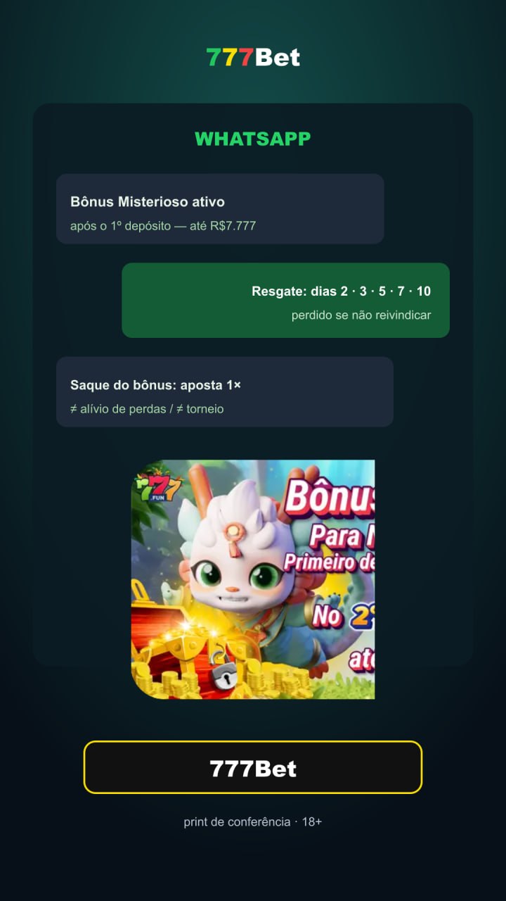 H5 PIX primeiro depósito desbloqueia Bônus Misterioso 777Bet