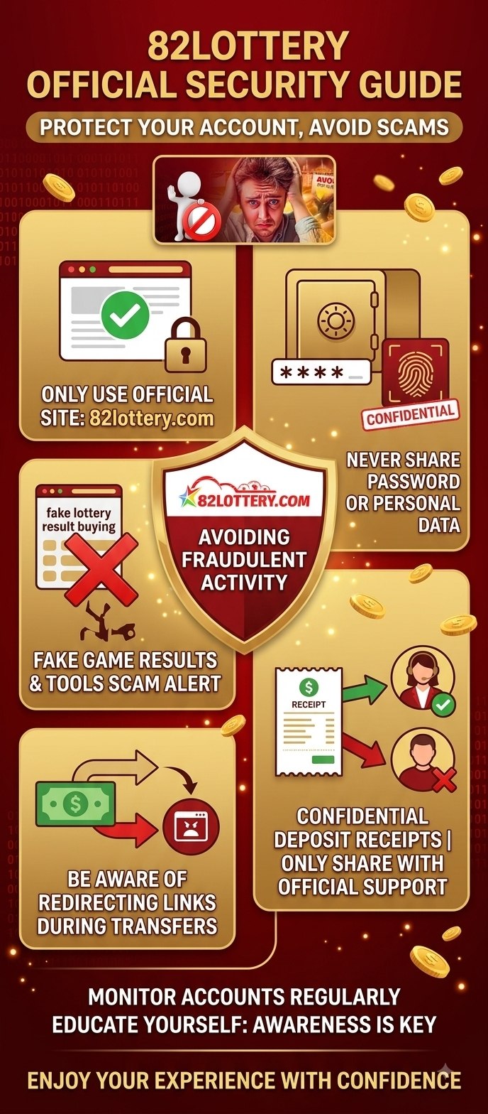 82Lottery Avoiding Fraudulent Activity Security Banner