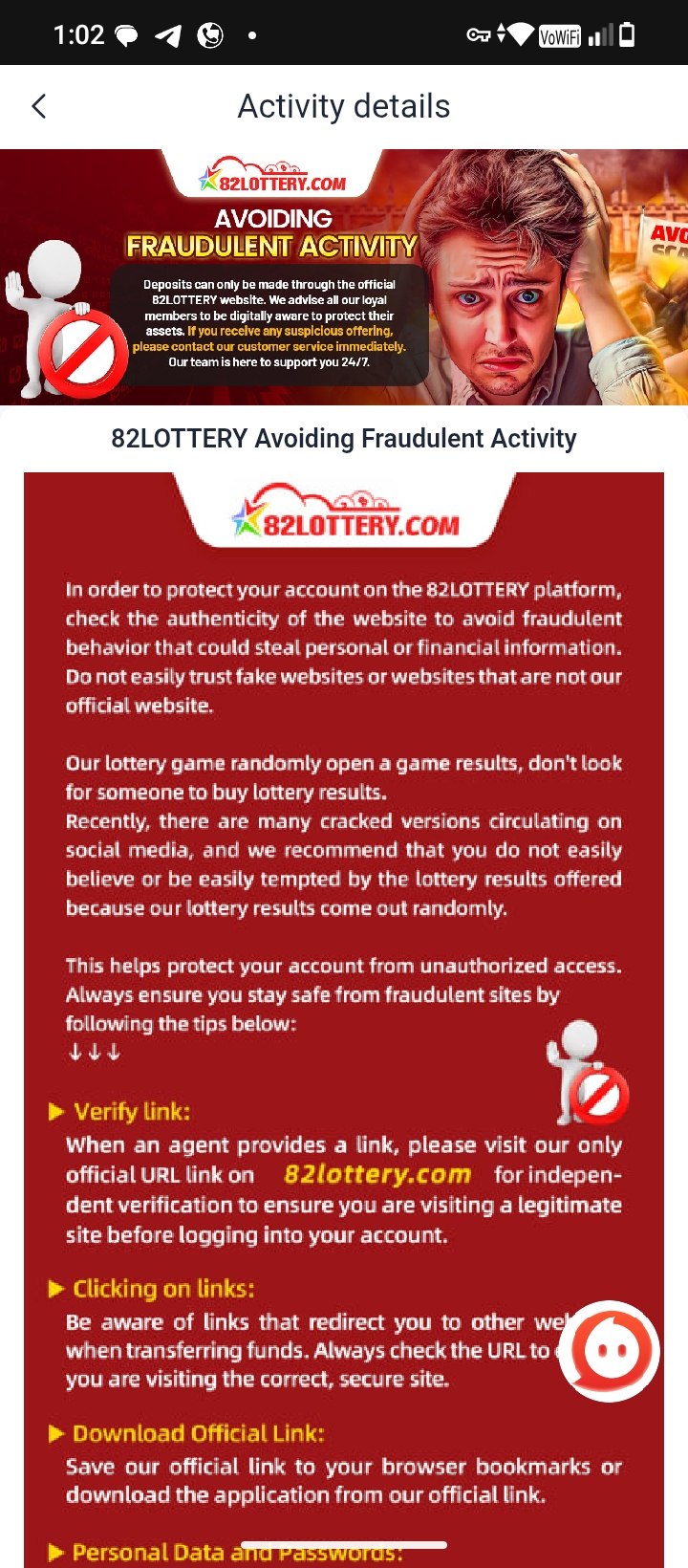 82Lottery Official Security Tips and Account Protection Rules