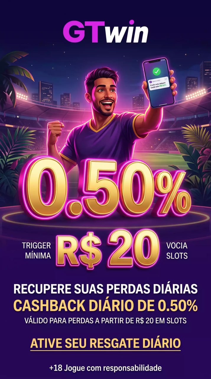 GTwin Brasil cashback diário em slots, recupere perdas diárias com taxa de 0.50% a partir de R$ 20, ative o resgate de bônus em dinheiro real