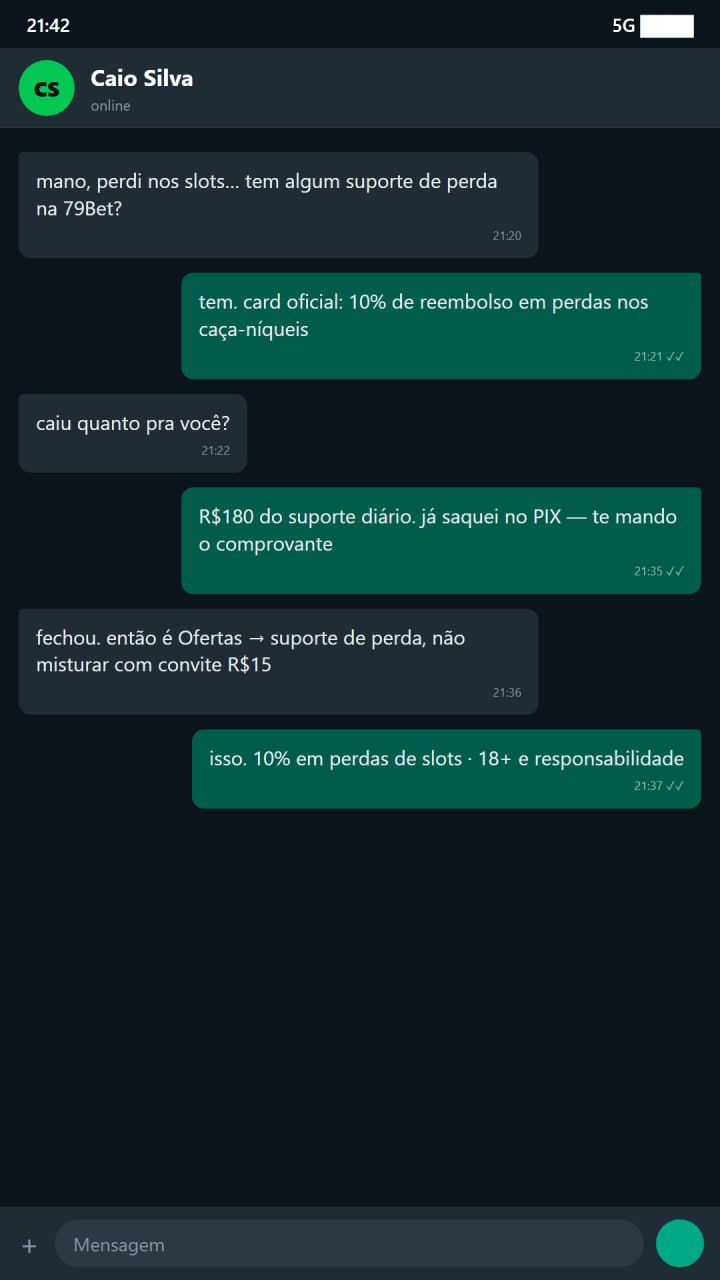 Poster H5 79Bet com 10% de reembolso em perdas nos slots