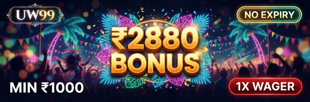 UW99 288% Welcome Slot Bonus up to ₹20,000, No Expiry, Minimum Deposit ₹1000, Claim Your Bonus Now!