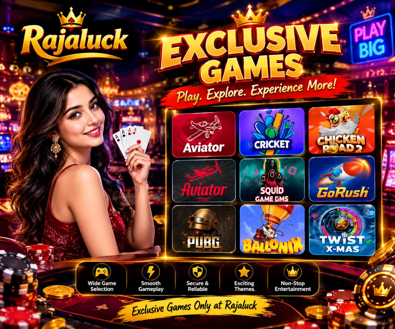 An exclusive promotional gaming graphic showcasing high-energy action and special rewards.